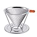 Produktbild E-PRANCE® ständigen Filter für Kaffee aus Edelstahl, Design des Favo Konus Kaffee Dripper ohne Papier und wiederverwendbar mit separatem Ständer für 1 - 4 Tassen