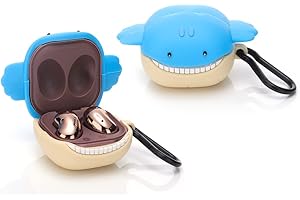 Custodia in silicone per Samsung Galaxy Buds2 Pro (2022), Galaxy Buds 2 (2021), Galaxy Buds Pro (2021), Galaxy Buds Live (2020), XMBYGY 3D Cartoon Cover con portachiavi per auricolari Galaxy Buds