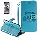 Produktbild Apple iphone 6 Plus/6s Plus Neu Design Hülle mit Panzerglas,ISENPENK Original Flip Bookstyle Cover Wasserdicht Shockproof Anti Slip Protection Stoßfest Leather Case mit Standfunktion,3D Panda Muster Pattern Wallet Case mit Intern Karte Schlitz,Outdoor Stoßdämpfend Magnetic Closure Handygürtel Wallet Tasche Schutzhülle Leathertasche für Apple iphone 6 Plus/6s Plus 5.5Zoll-[blau]+Panzerglas/Schutzfoile/Scutzglas