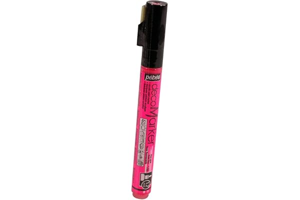 Pébéo 201443 Marqueur acrylique Pointe ronde 1,2mm Rose fluo