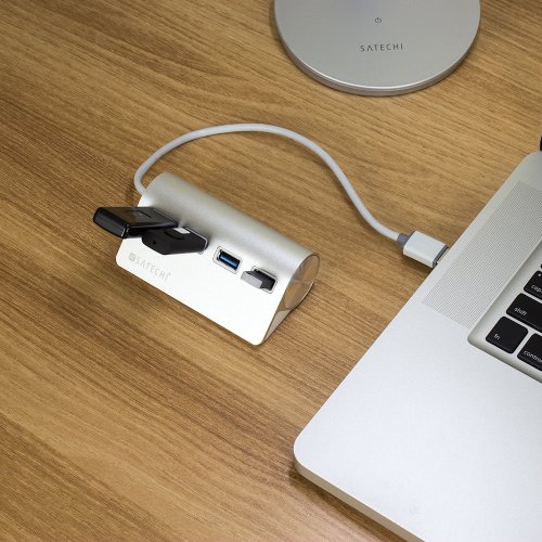 Satechi USB 3.0 Premium Aluminium Hub mit 4 Anschlüssen für iMac, MacBook Air, MacBook Pro, MacBook, MacMini, PCs und Laptops V.1 - 6