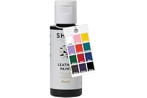 Shoe Clinic Leather Paint | Trainer, Sneaker, Shoes, Boots & Footwear Colour Painting | Quick Drying Vibrant Colours | Flexible & Permanent Shoe Paint | Scratch, Peel & Crack Resistant | (Black) 50ml