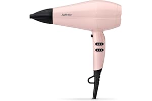 BaByliss Rose Blush 2200W Hair Dryer, Powerful Drying, Ionic, Lightweight Hair Dryer, Pink