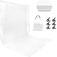 RTUIY White Backdrop 1.8×2.8m Photo Backdrop, Thicken White Cloth Backdrop, Foldable Washable Polyester Rollup Cloth Photo Backdrop with 6 Clips + One Bag