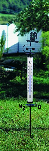 TFA Dostmann Gartenthermometer mit Windfahne 12.2035, 140 cm - 2