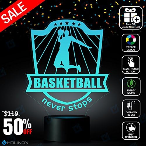 Basketball, Best Lamp Christmas Gift, Decoration lamp, 7 Color Mode, Awesome gifts (MT258)