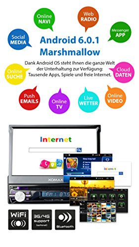 XOMAX XM-DA712 Android 6.0.1 radio de coche / naviceiver con GPS + 7