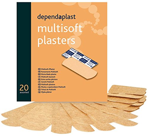 multisoft plasters assorted pack of 20 - first aid equipment - plasters