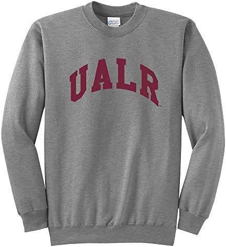 NCAA Arkansas Little Rock Trojans Arch Classic Crewneck Sweatshirt, XX-Large, Light Heather Grey