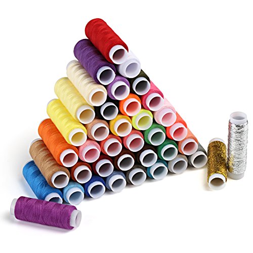 LIHAO 39x Nähgarn Polyester Multi Farben Set 200 Yard Sewing Thread Nähset - 2