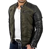 Red Bridge Chaqueta Hombre De Cuero Arif - algodón, Caqui, 100% poliuretano\n 100% algodón\n 100% poliéster\nmasstabelle\n 30% poliéster 70% algodón, hombre, XXL