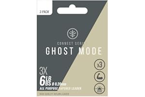 Wychwood Ghost Mode Tapered Leader 3 Pack - Fly Fishing Line - Nylon - 3.6" or 3.60 - Single Strand Type - Line - Fishing Line Leader