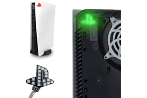 DRAGON SLAY LED Logo Sticker Light for PlayStation 5 PS5 Console (Disc or Digital Version) – Sound Reactive RGB - Bluetooth App or Remote Control (USB Powered)