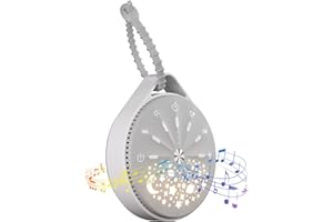 GDSODE Portable White Noise Machine, 10 Soothing Sounds White Noise Machine with Light for Sleeping and Travel, 7-Color Night Light, Timed Playback, Lightweight for Baby Adults, Registry Gift