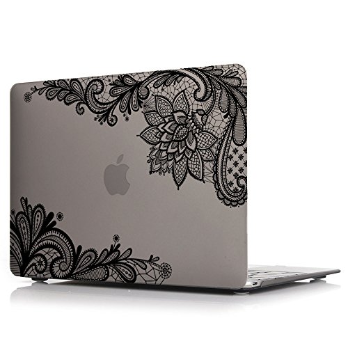 Batianda Floral Senkel Muster Harte Hülle Schutzhülle Für MacBook Air 13.3 inch (Model:A1466/ A1369),Grau