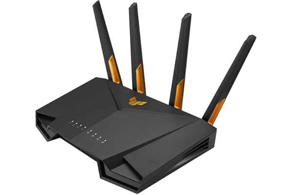 ASUS TUF-AX3000 V2 - Routeur Gaming AX3000 avec Wi-FI 6 (802.11ax) Double Bande, Mode Gaming Mobile, AiProtection Pro Gratuit à Vie, AiMesh, Gear Accelerator, Port Gaming et Adaptive QoS