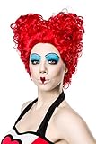  Rote Damen Locken Perücke Wig in Herzform kurz Red Queen Perücke