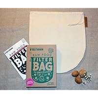 Nussmilchbeutel NECTARBAR (Eco) Filterbeutel aus Natur Baumwolle - RAW FOOD FILTER BAG - handgefertigt in Deutschland - Passiertuch und Seiher für vegane Milchalternativen wie Mandelmilch, Cold Brew Coffee, Joghurt / Quark / Tofu abseihen - als Passiertuch, Käsetuch und Entsafter