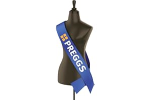 SMARTYPANTS Preggs Royal Blue Sash - Novelty Funny Fun Mum To Be Baby Shower Boy Girl Mummy Mother Celebration Beauty Bump Sausage Roll Gift Present Party Supplies (Blue)