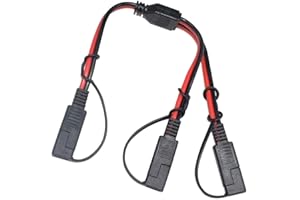 Liwinting SAE Y Splitter 1 a 2 prolunga per cavo fotovoltaico a pannello solare, maschio a femmina, 14AWG 30 cm