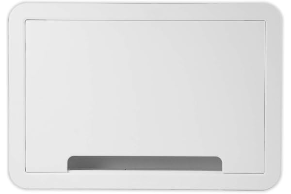 Legrand – OnQ kabelhantering, strukturerat mediehölje, vägghölje, TV-hemmabiolåda, infälld förvaringsbox, dubbla ändamål, 23 cm, vit (ENP0900-NA)