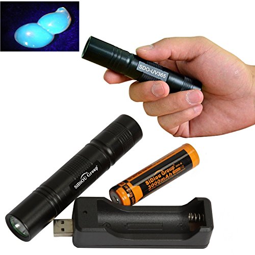 Sidiou Group 5w UV365 nm Taschenlampe Mini Straight Taschenlampe UV LED Ultraviolett Taschenlampe (Kit) (UV365) - 5