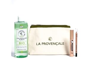 La Provençale Bio - Trousse Maquillage et soin - 3 produits Bio et Naturels - Mascara, Crayon Khôl et Eau Micéllaire - Noir
