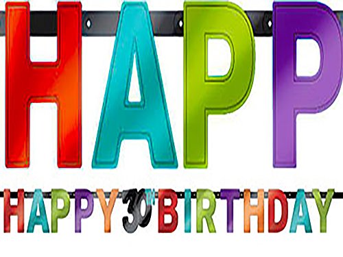 Happy 30. Geburtstag Folie Brief Banner - 2