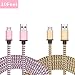 Produktbild Micro USB Kabel Nylon, BeneStellar (2 Pack 3m) High Speed USB 2.0 A Male auf Micro B Synchronisations und Ladekabel für Android, Samsung, Huawei, HTC, Sony, Nexus, Xiaomi und mehr (Rosa & Golden 3m)