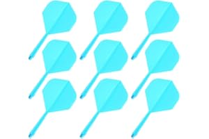 YIEUR 9 alette per freccette con fusti stabili oro, 75 mm, in plastica, accessori standard per freccette