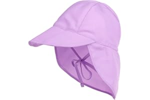 LACOFIA Sombrero de Playa de protección Solar para bebé Gorro de Verano de Solapa Ajustable Super Suave para niños