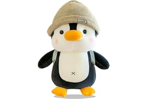 VEghee Pinguino Peluche Animale, Peluche animale pinguino 25cm, Peluche giocattolo, Pinguino morbido cuscino imbottito, Ragazze, ragazzi, peluche animale cuscino regalo per i bambini
