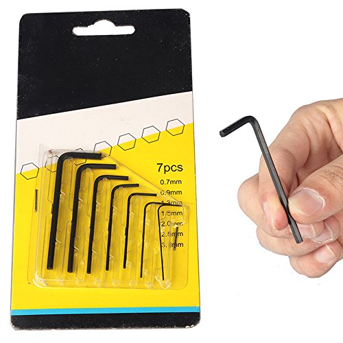 7 PCS Mini Inbusschlüssel Satz 0.7mm/0.9mm/1.3mm/1.5mm/2mm/2.5mm/3mm metrisch - 5