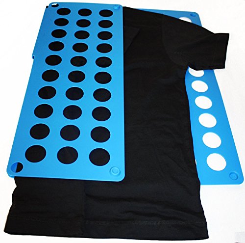 T-Shirt Folder – Wäschefalter Faltbrett – Falthilfe, Aquablau – 70×59 cm - 2