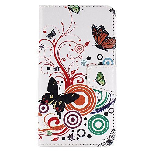 Samsung Galaxy Note 3 Hülle [Bildschirmschutz aus gehärtetem Glas], Grandoin Retro Leder Foliant Stoßabfangende Hülle, exzellente Qualität buntes elegantes Muster Design Premium PU Verschluss genaue Passform Riemen-Leder Geldbörse schützende Schnapp-Hüllen-Abdeckung für Samsung Galaxy Note 3 mit [Kreditkarten Einschub] Ständer Funktion
