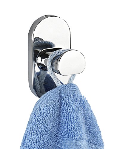 Wenko 22280100 Power-Loc Wandhaken Uno Puerto Rico – Befestigen ohne bohren, Zinkdruckguss, 3.5 x 7 x 3.5 cm, Chrom - 4