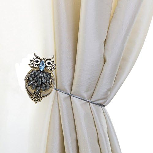 Magnetic Curtain Clips Tiebacks Europe Type Curtain Buckles Holdbacks / Set of 2 Owl Tie Backs