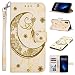 Produktbild MeganStore Schutzhülle für Apple iPhone XS, Apple iPhone XS, Lederhülle, Stoßstange mit [Klappständer] [Kartenfächer] [Magnetverschluss] Rundumschutz für Apple iPhone X/XS gelb