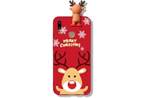 ZhuoFan Funda para Huawei P20 Lite, Cárcasa Silicona 3D Muñecas con Dibujos Navidad Diseño Suave Gel TPU Antigolpes de Protector Case Fundas para Huawei P20 Lite, Alce