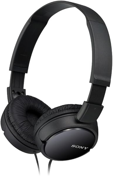 Sony MDR-ZX110 Wired Overhead Headphones, Neodymium Dynamic Drivers, Swivel Fold Design - Black - 1
