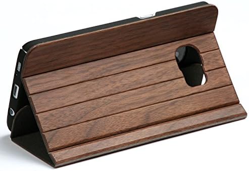 WOLA Galaxy s7 Edge flip case wood FORREST cover walnut wood