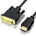 Produktbild HDMI auf DVI Kabel, TechRise 2-Meter Vergoldete High Speed Bidirektionale HDMI HDTV zu DVI Kabel Adapter Konverter Cable