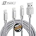 Produktbild iPhone Ladekabel, MiTE Lightning Kabel [Nylon geflochten] 1M+2M+3M für iPhone X/ 8/ 7/ 6 Plus/ 6S/ 5S/ iPad Mini, iPad Air 2/ Pro und mehr (Grau)