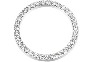 VOSAREA Auto Motor Start Stop Button Ring Kristall Bling Strass Auto Zubehör (Weiß)