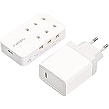 BETAFPV 1S Battery Charger con adattatore di ricarica rapida da 30W, 6 porte, caricatore portatile tipo C da 4,35V, 1A, 1S Li