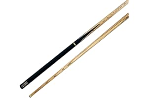 BCE Bcl-48 Taco de Billar clásico de Fresno norteamericano de Corte 3/4, Punta de 122 cm, 9,5 mm, Unisex, Negro (Black Butt/Natural Wood Shaft), 48" (122cm)