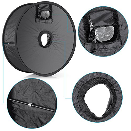 Neewer 18   45cm Ronde Universelle Pliable Diffuseur Anneau Magn  tique de Flash Soft Box Bo  te de Lumi  re pour Canon  Nikon  Yongnuo  Sony  Version Simplifi   