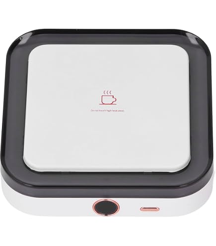 SOLUM Smart Warmer – Tasse Chauffe-Tasse Sans Fil 440 Ml – Garde Boisson Chaude 2 Heures – Chargeur Sans Fil 10W – Pour Bureau Et Maison – Cadeau Technologique