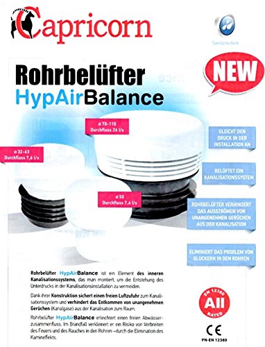 Rohrbelüfter Belüftungsventil für Sanitäranlagen DN 70 110 - 9