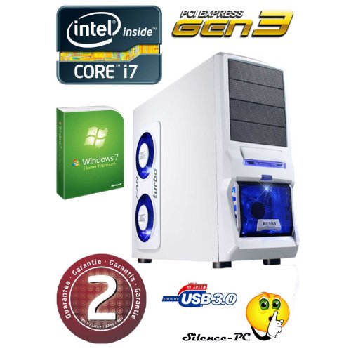 Ankermann HUSKY W7 SSD Desktop-PC (Intel core i7, 3,5GHz, 16GB RAM, 128GB SSD, NVIDIA GTX580 1,5GB, DVD, Win 7 Pro) weiß - 2
